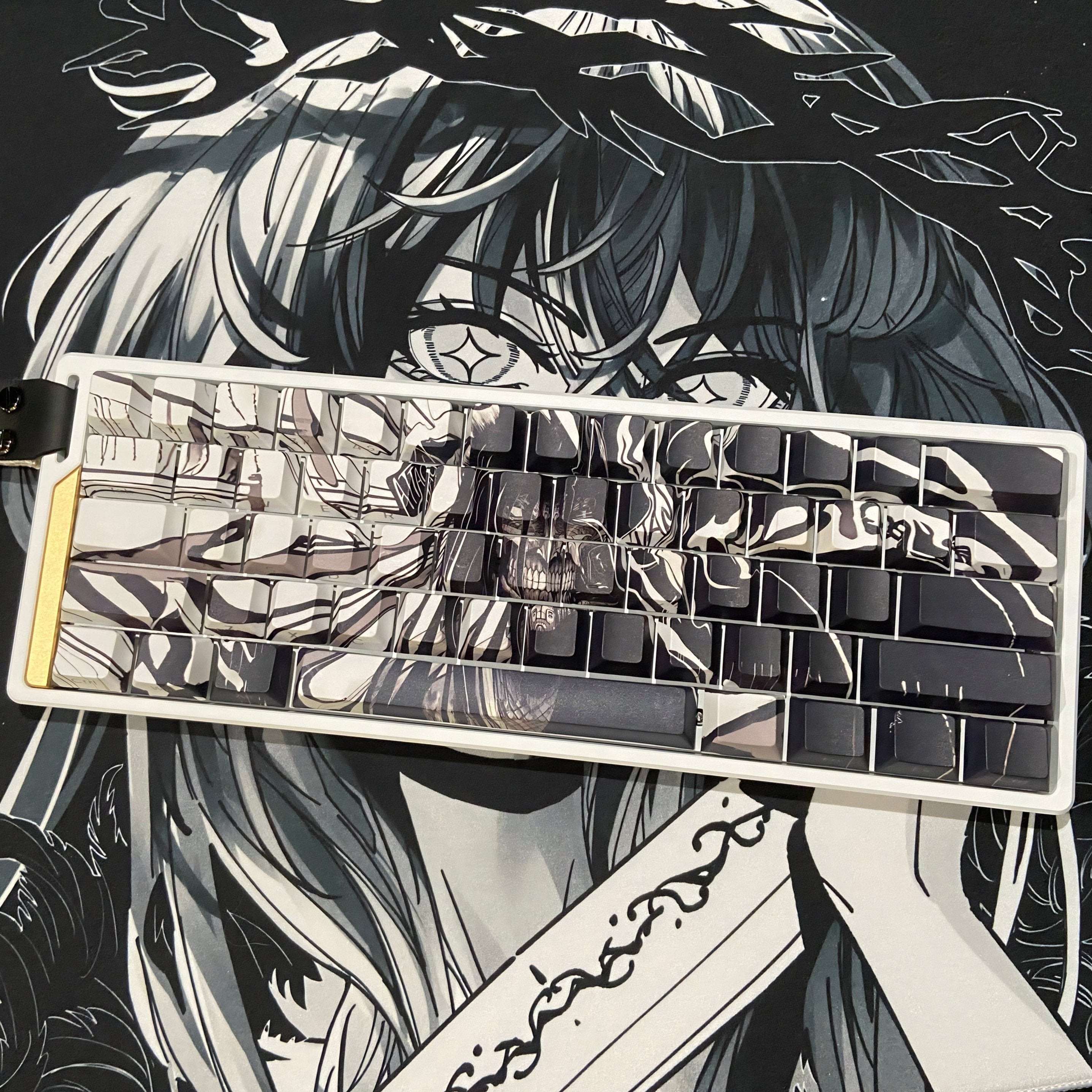 Attack On Titan Eren Yeager Attack Titan Founding Titan Custom Anime Keycaps Set For Cherry Mx Mechanical Keyboard 1