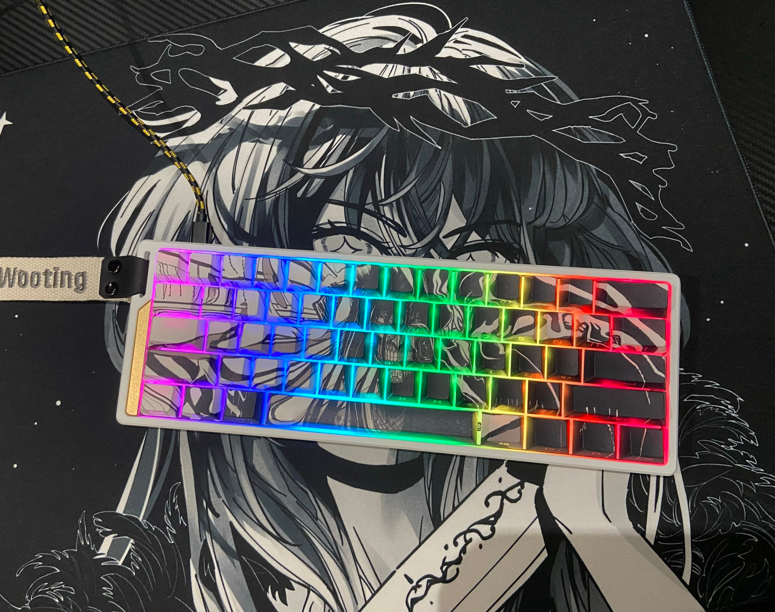 Attack On Titan Eren Yeager Attack Titan Founding Titan Custom Anime Keycaps Set For Cherry Mx Mechanical Keyboard 2