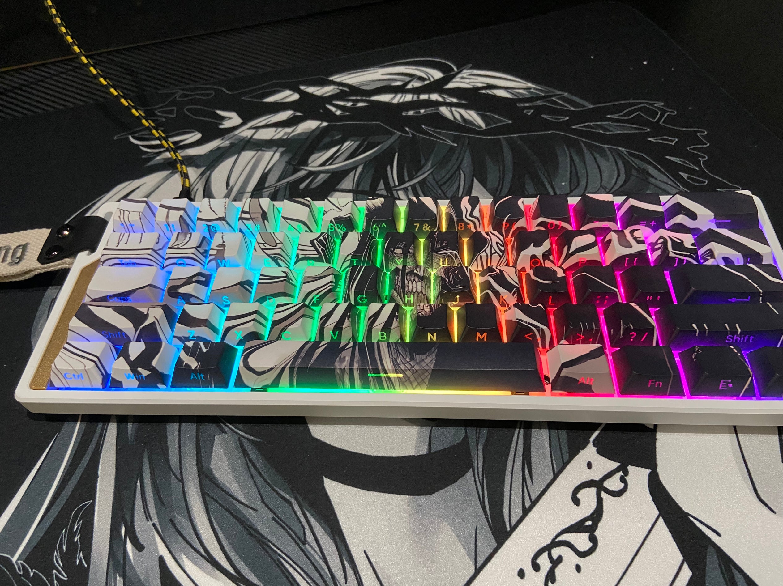 Attack On Titan Eren Yeager Attack Titan Founding Titan Custom Anime Keycaps Set For Cherry Mx Mechanical Keyboard 4