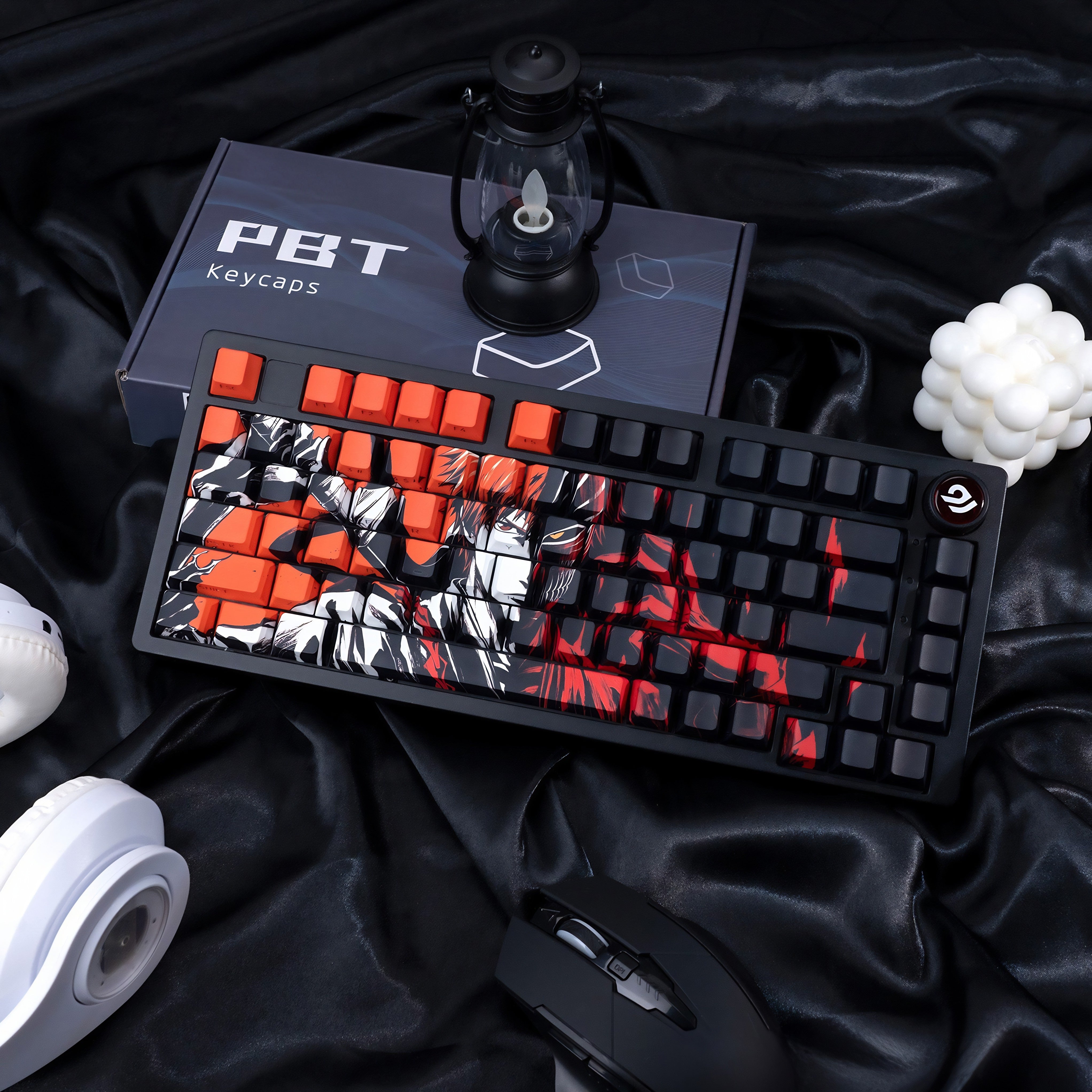 Bleach Thousand Year Blood War TYBW Kurosaki Ichigo Hollow Mask Anime Custom Keycaps Set For Cherry MX Keyboards 5