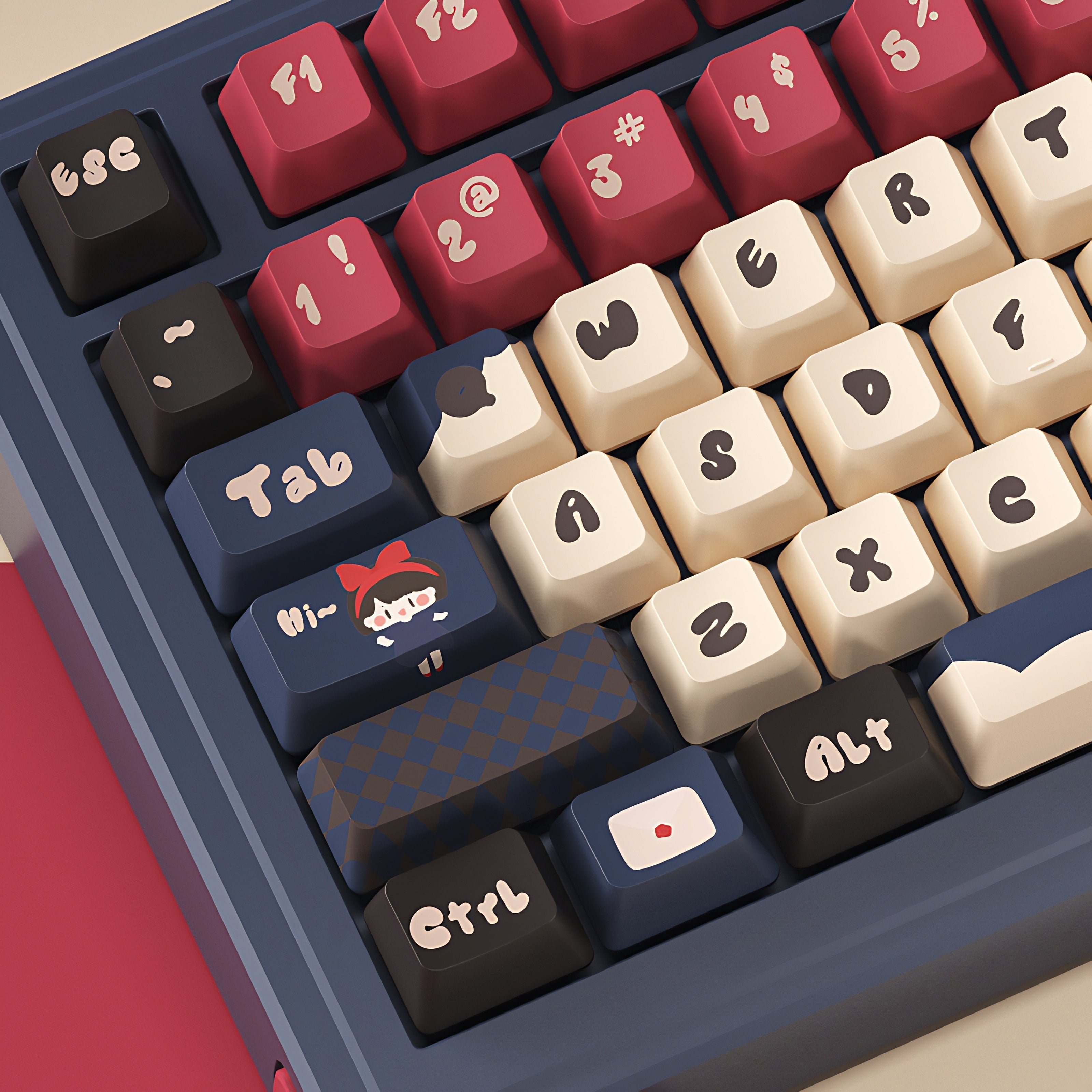 Chibi Kikis Delivery Service Studio Ghibli Custom Anime Keycaps Set For Cherry MX Keyboards 2