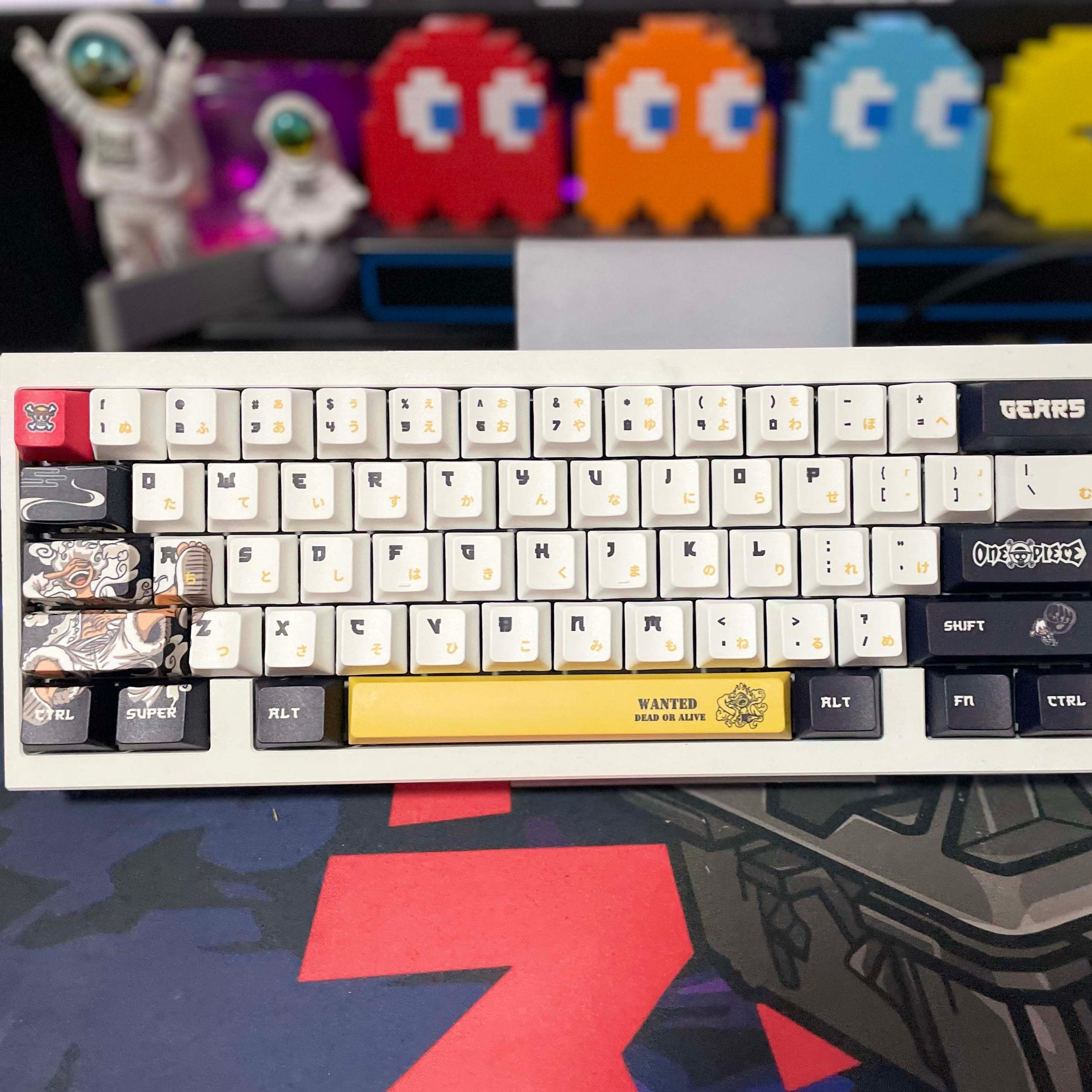 Gear 5 Monkey D Luffy One Piece Anime Keycaps Set For Cherry Mx Mechanical Keyboard 