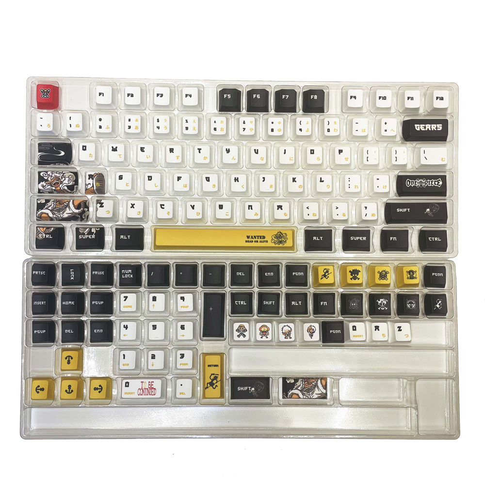 Gear 5 Monkey D Luffy One Piece Anime Keycaps Set For Cherry Mx Mechanical Keyboard 1