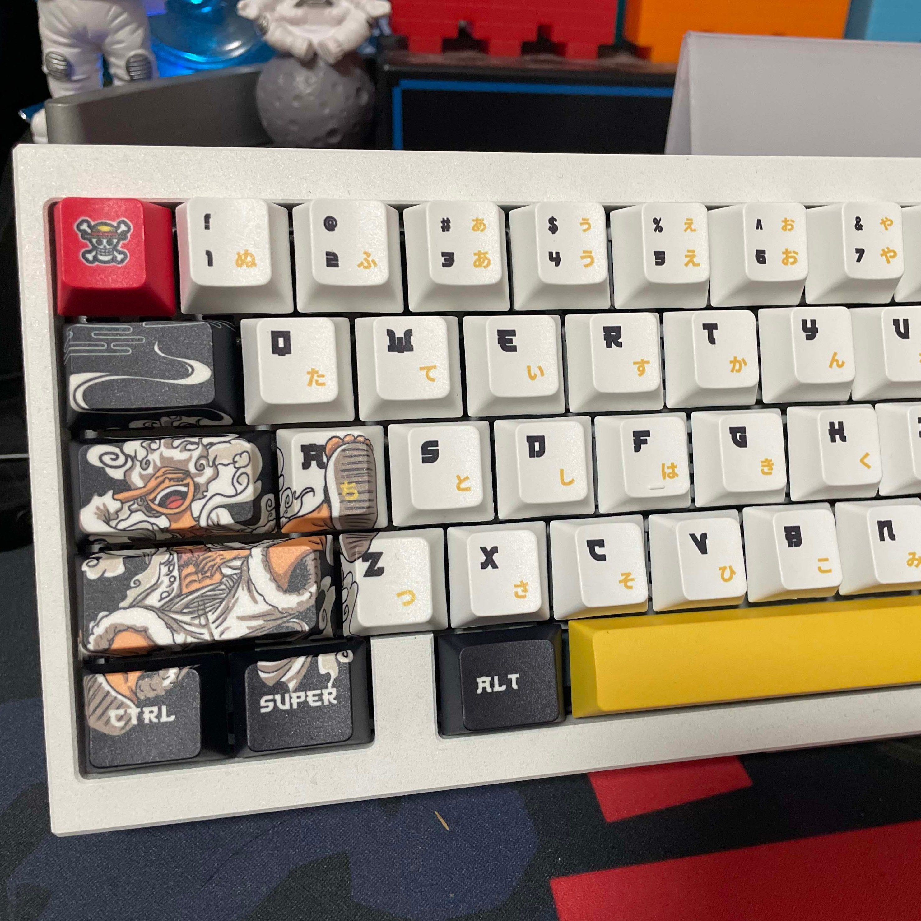 Gear 5 Monkey D Luffy One Piece Anime Keycaps Set For Cherry Mx Mechanical Keyboard 2