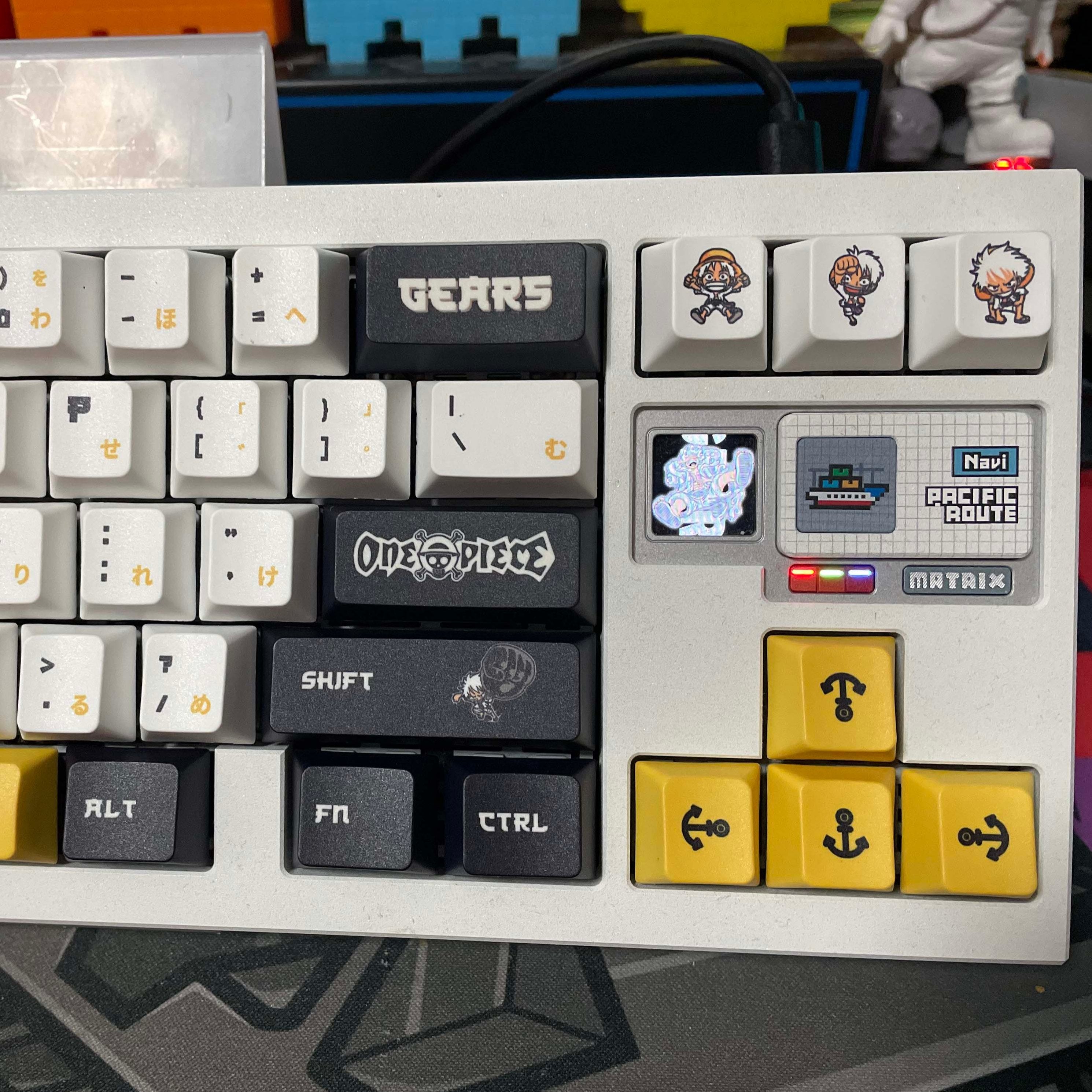 Gear 5 Monkey D Luffy One Piece Anime Keycaps Set For Cherry Mx Mechanical Keyboard 3