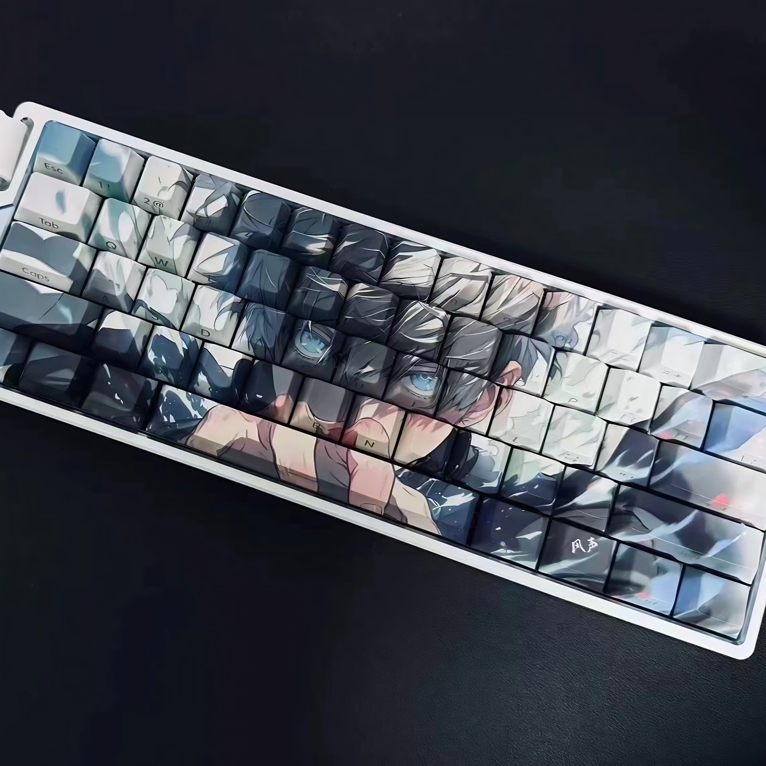 Gojo Satoru Jujutsu Kaisen Anime Keycaps Set For Cherry Mx Mechanical Keyboard 3