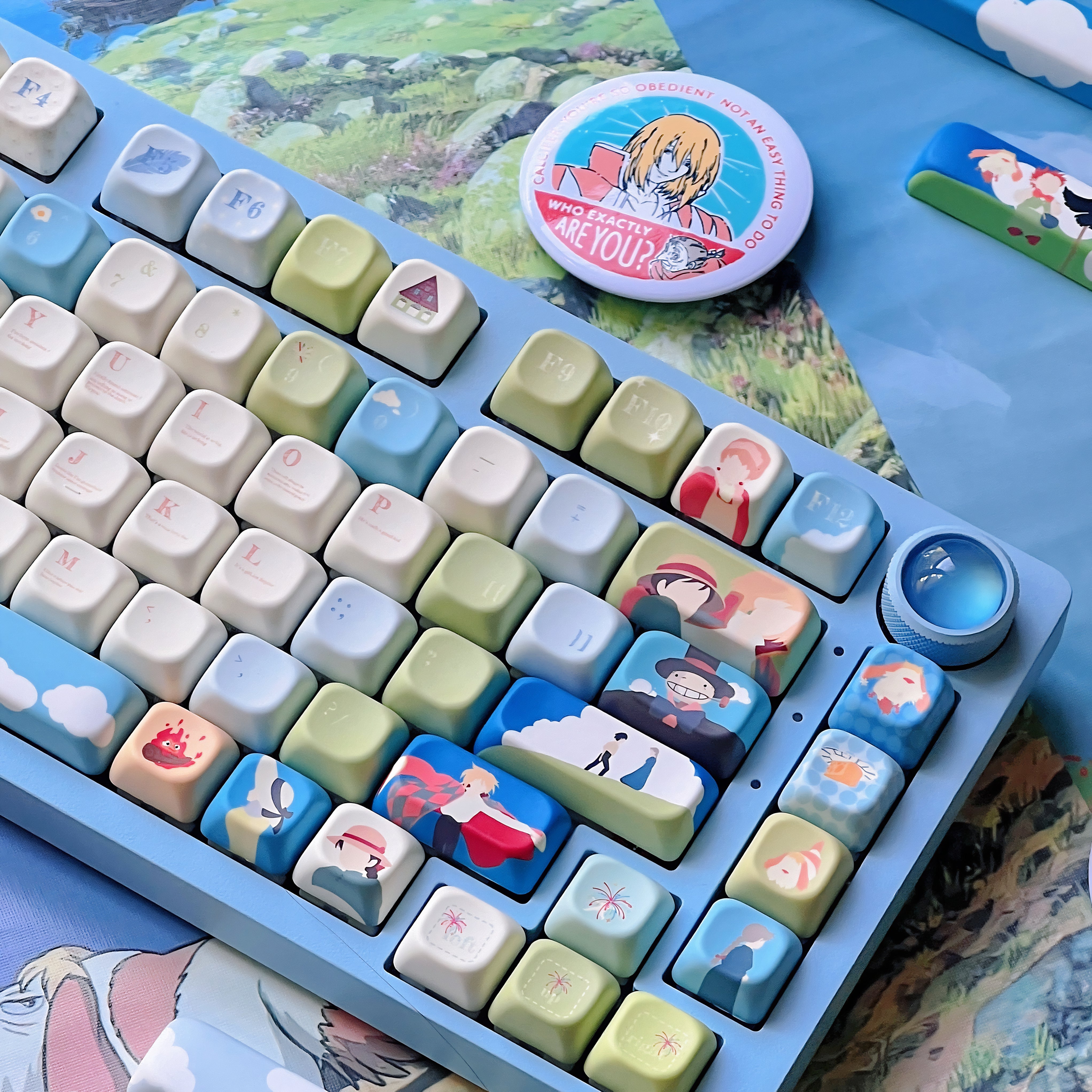 Howls Moving Castle Studio Ghibli Custom  Anime Keycaps For Cherry MX Mechanical Keyboard 2