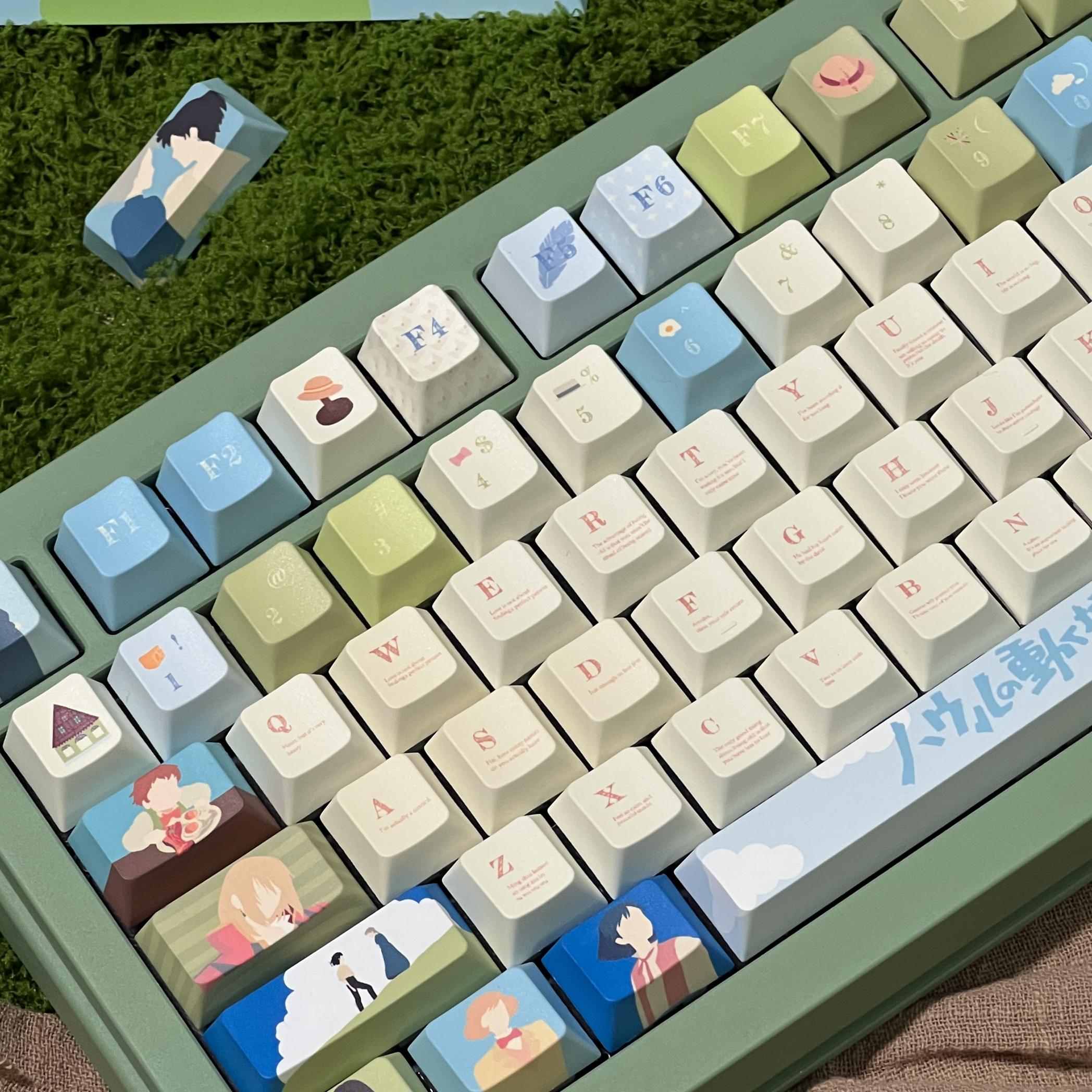 Howls Moving Castle Studio Ghibli Custom  Anime Keycaps For Cherry MX Mechanical Keyboard 3