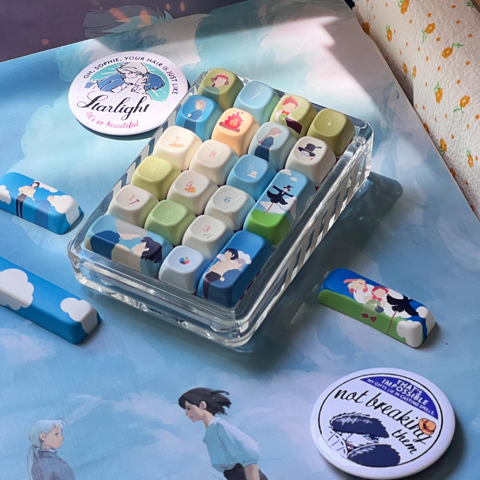 Howls Moving Castle Studio Ghibli Custom  Anime Keycaps For Cherry MX Mechanical Keyboard 5