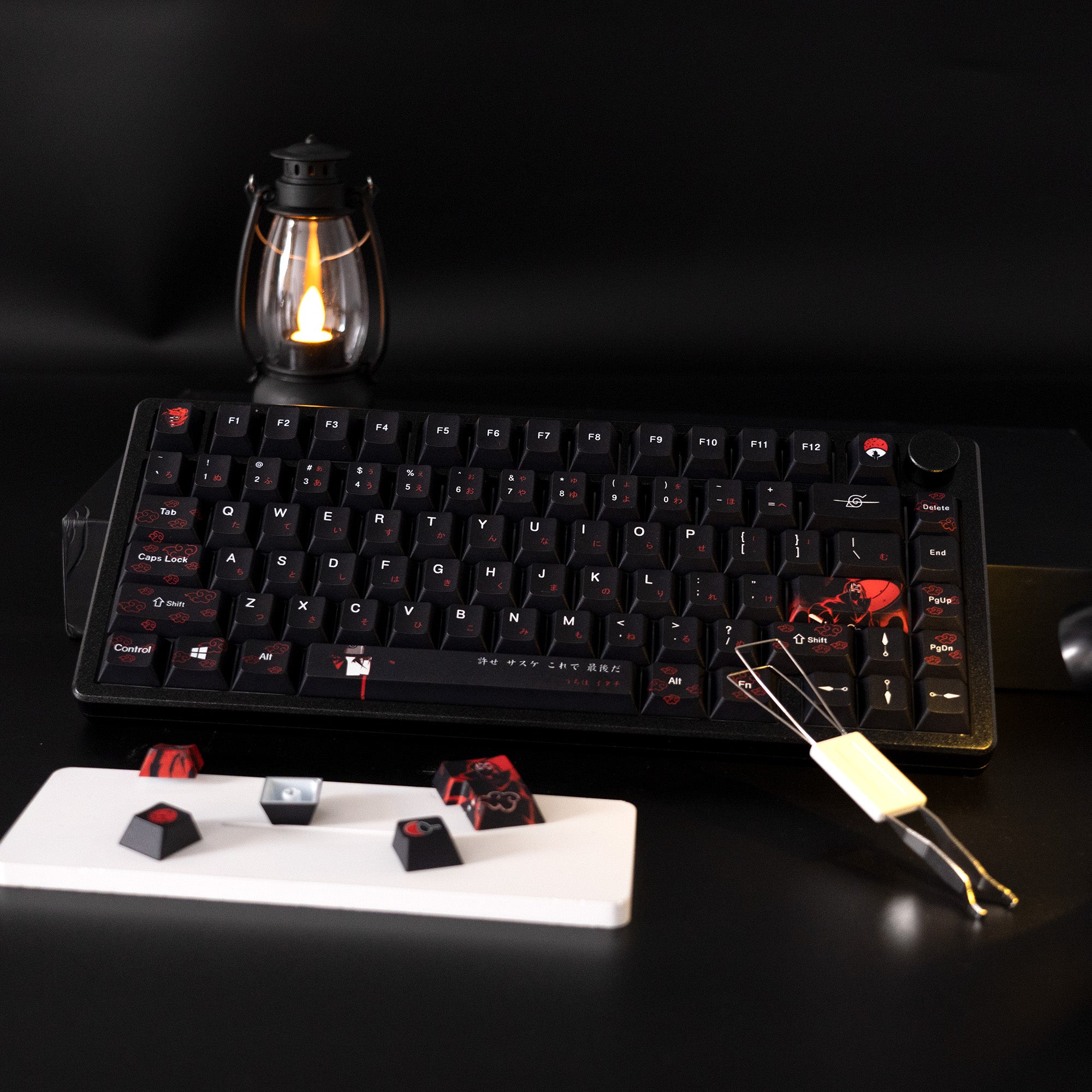 Itachi Uchiha Naruto Anime Custom Keycaps Set For Cherry MX Mechanical Keyboard 2