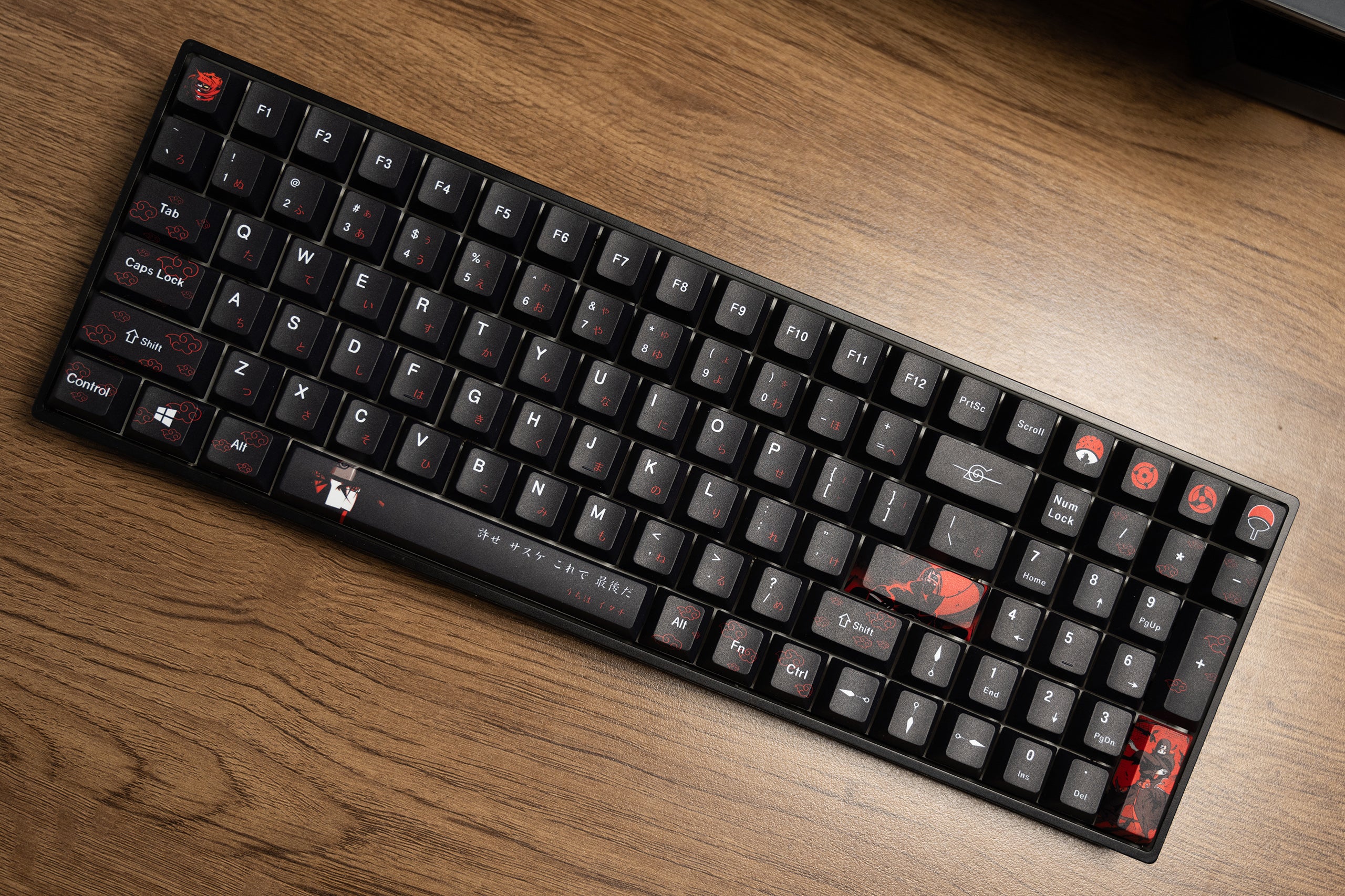 Itachi Uchiha Naruto Anime Custom Keycaps Set For Cherry MX Mechanical Keyboard 5