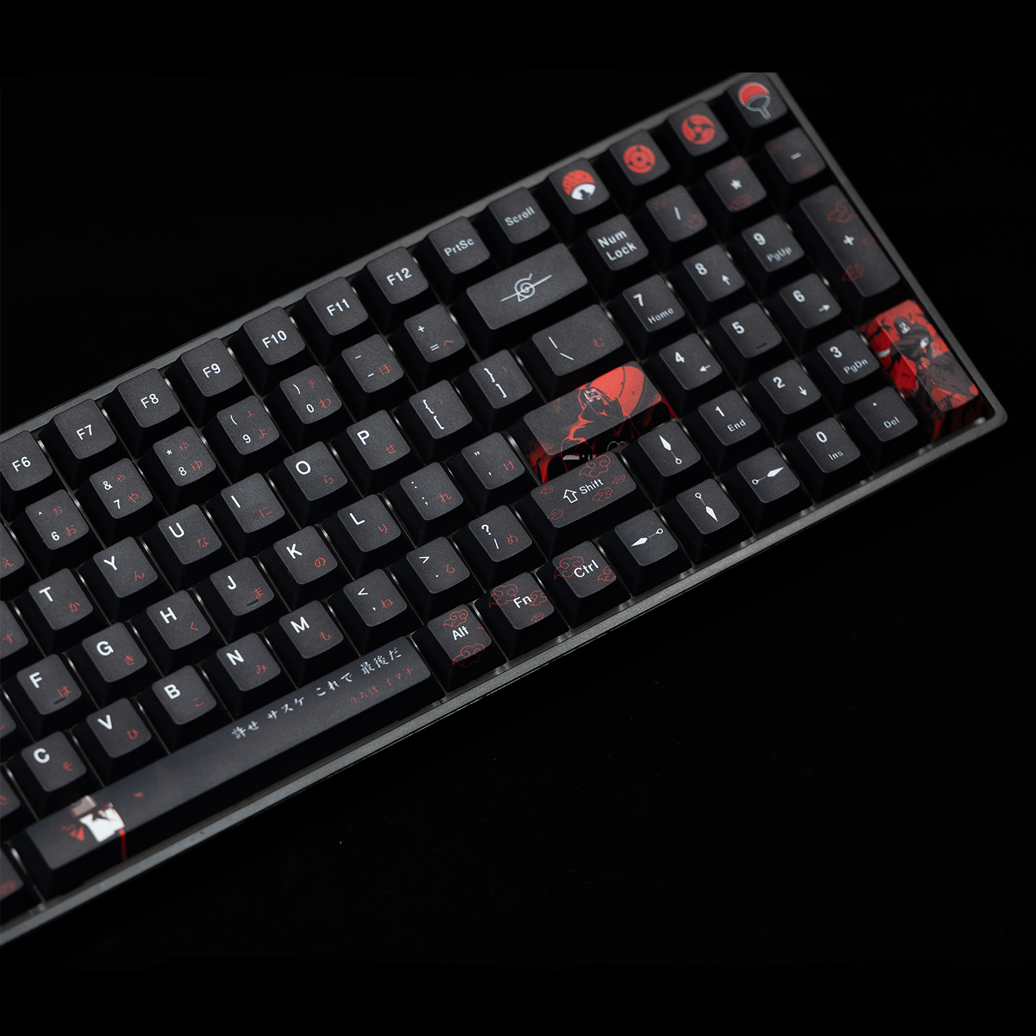 Itachi Uchiha Naruto Anime Custom Keycaps Set For Cherry MX Mechanical Keyboard 6