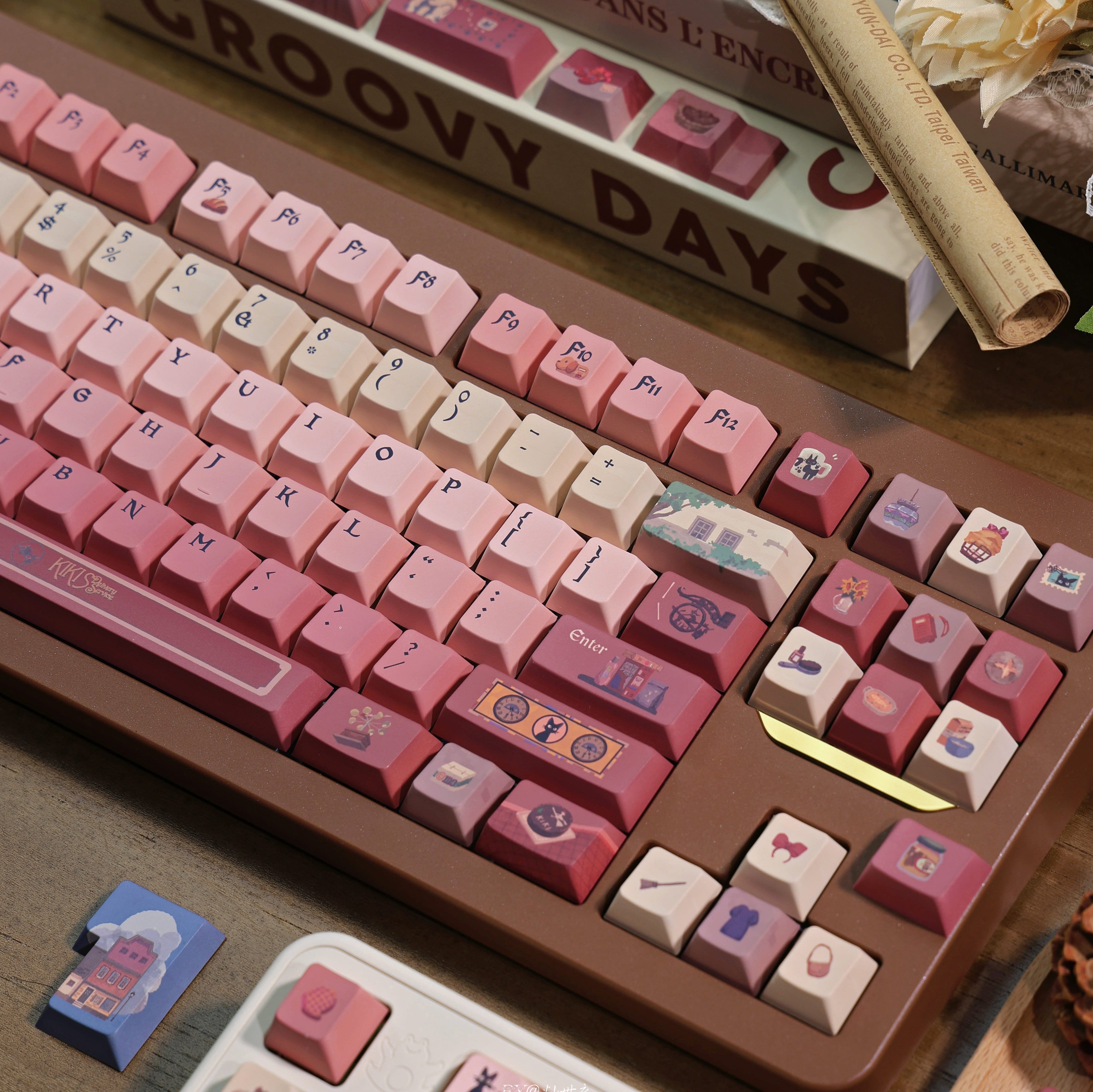 Kikis Delivery Service Studio Ghibli Custom Anime Keycaps Set For Cherry MX Keyboards 1