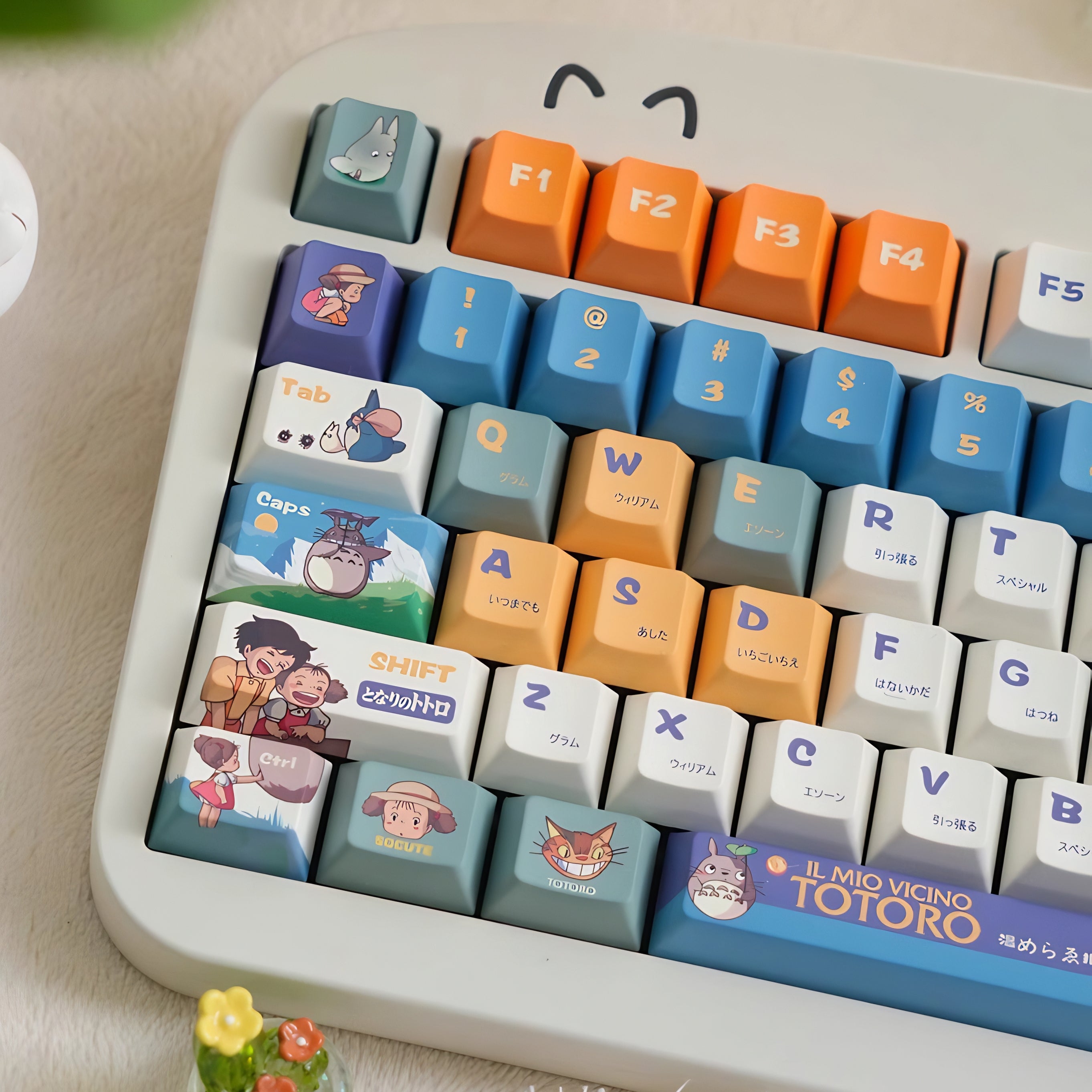 My Neighbor Totoro Spirited Away Ponyo Howls Moving Castle Studio Ghibli Custom  Anime Keycaps For Cherry MX Mechanical Keyboard Thumbnail 1