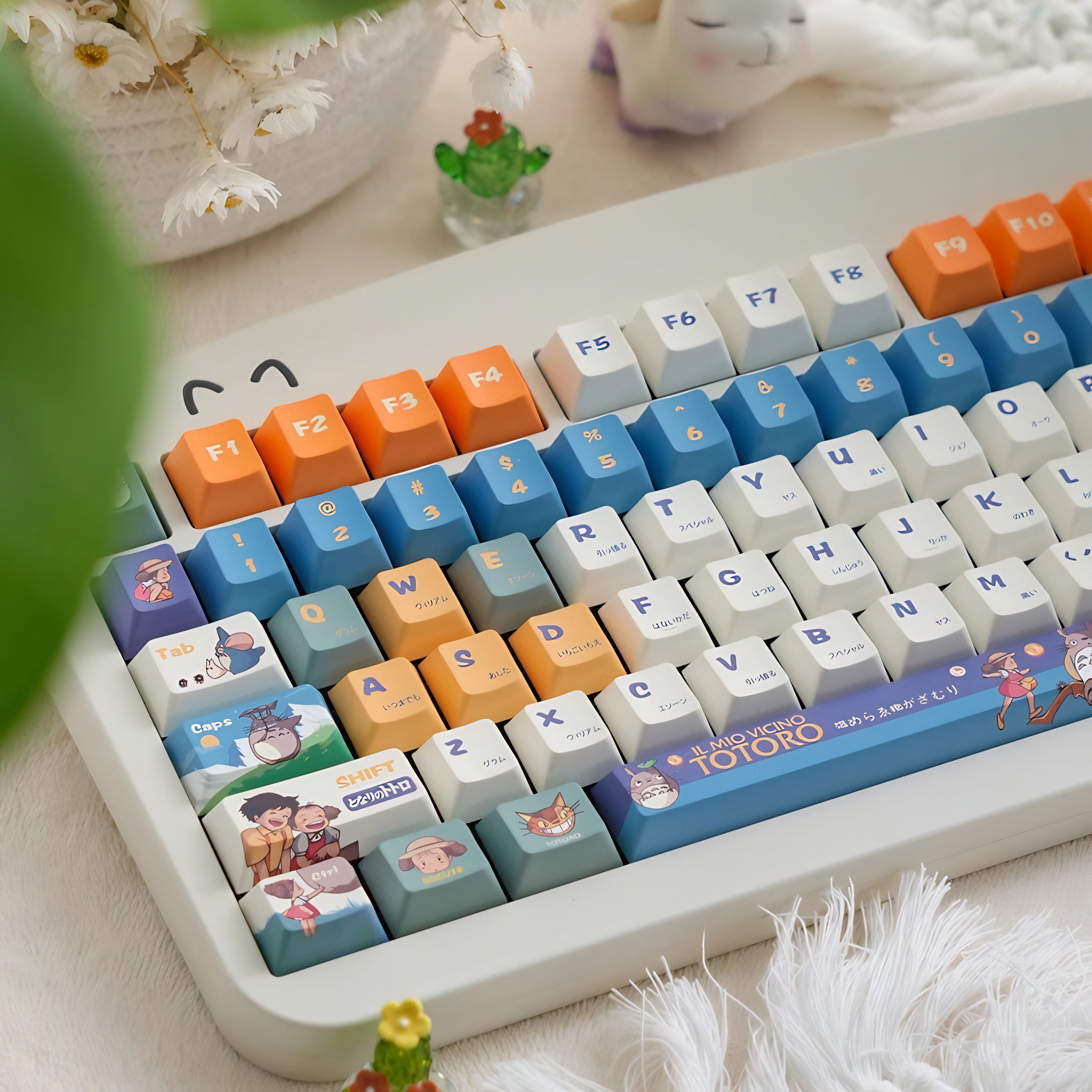 My Neighbor Totoro Spirited Away Ponyo Howls Moving Castle Studio Ghibli Custom  Anime Keycaps For Cherry MX Mechanical Keyboard Thumbnail 3