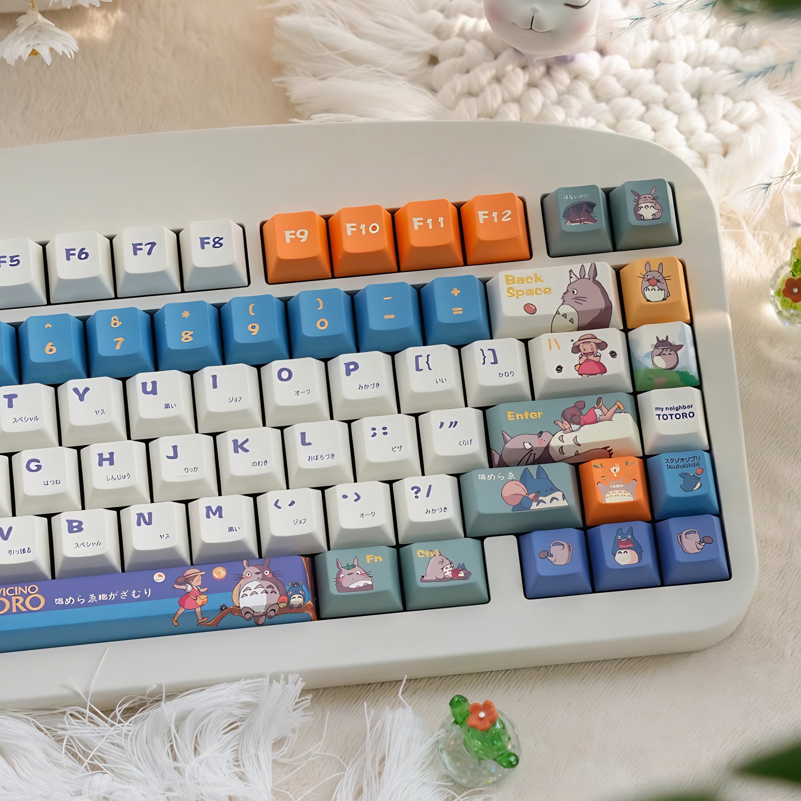 My Neighbor Totoro Spirited Away Ponyo Howls Moving Castle Studio Ghibli Custom  Anime Keycaps For Cherry MX Mechanical Keyboard Thumbnail 4