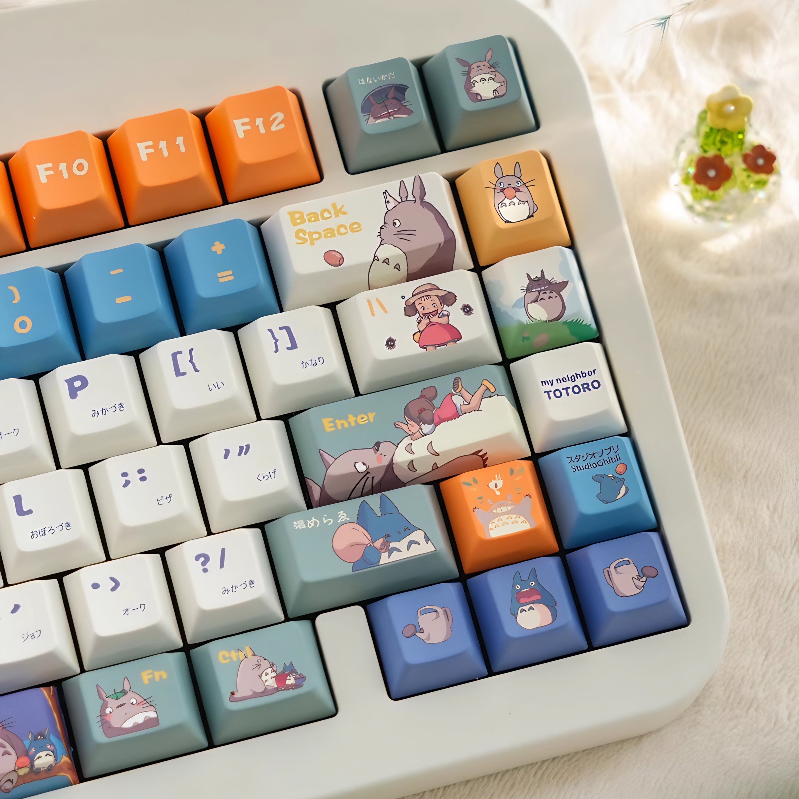 My Neighbor Totoro Spirited Away Ponyo Howls Moving Castle Studio Ghibli Custom  Anime Keycaps For Cherry MX Mechanical Keyboard Thumbnail 5