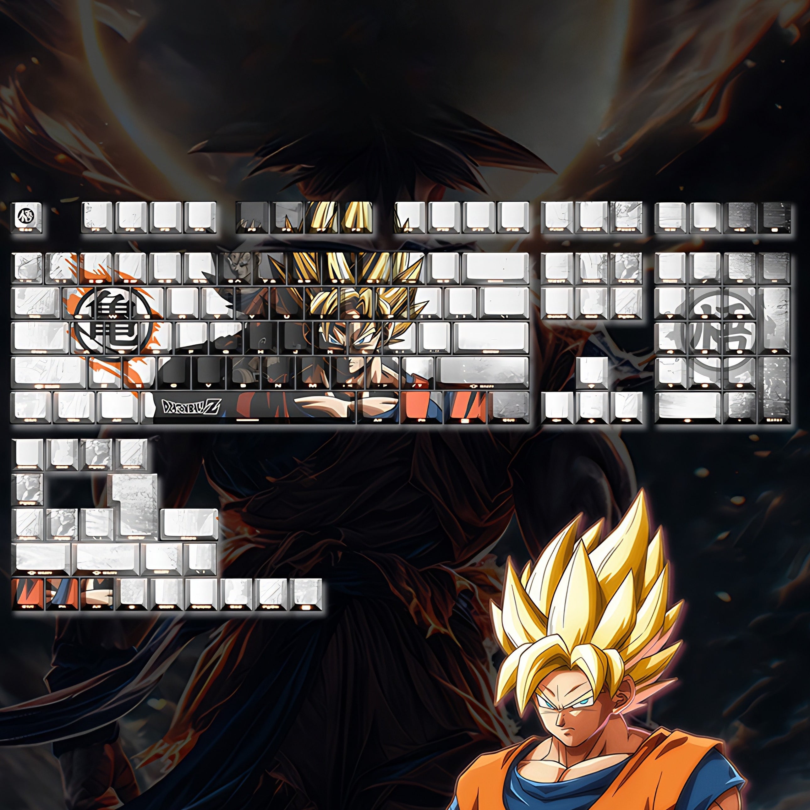 Dragon Ball Z Super Saiyan 131 Keycaps Set
