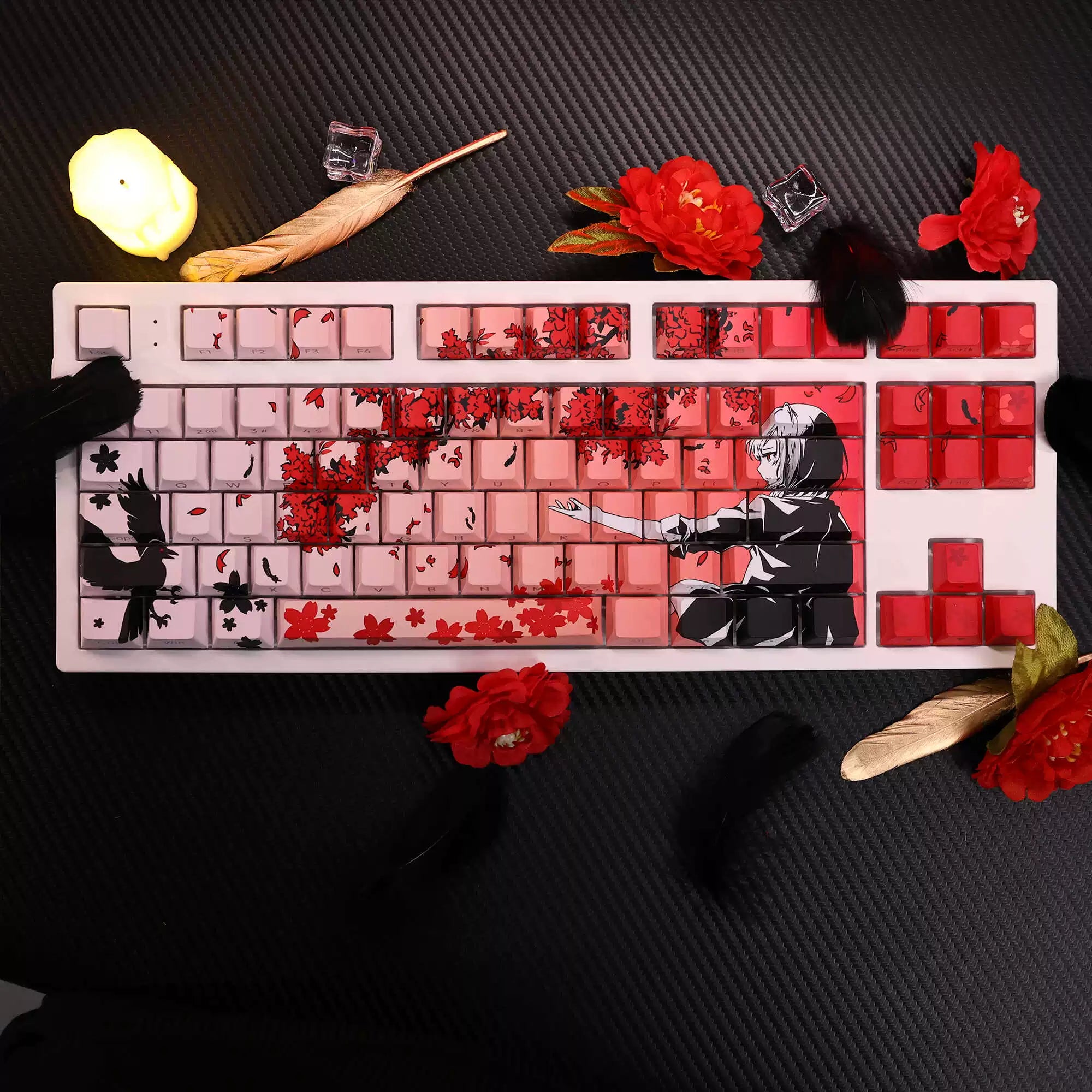 Sakura Raven 126 Keycaps Set