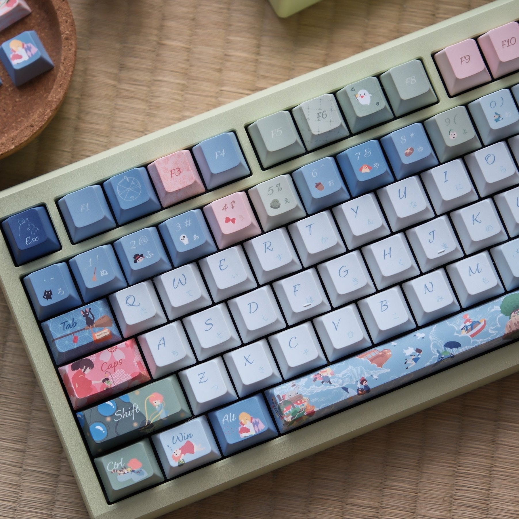 Spirited Away Ponyo Howls Moving Castle Studio Ghibli Custom  Anime Keycaps For Cherry MX Mechanical Keyboard Thumbnail