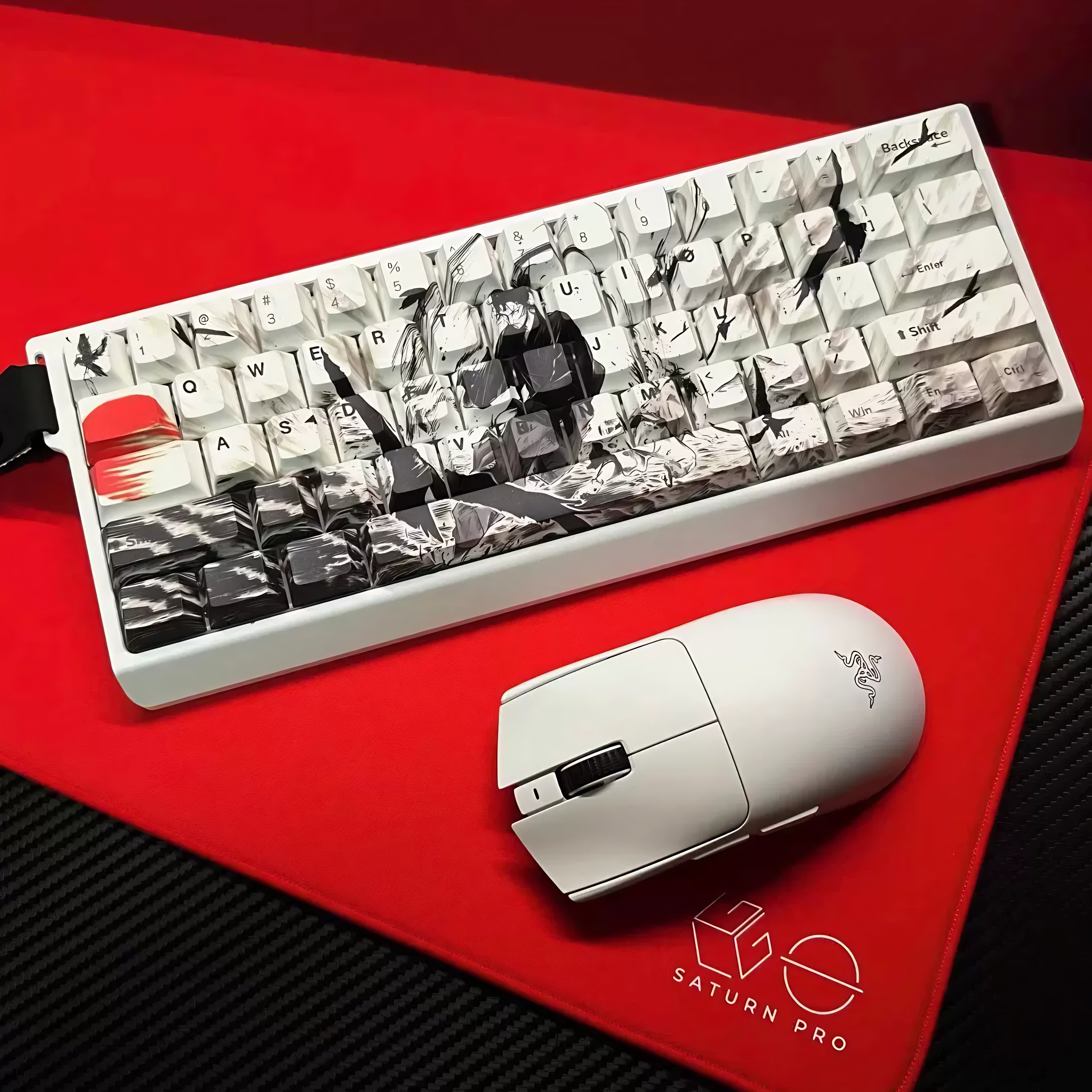 Vagabond Miyamoto Musashi Manga Anime Custom Keycaps Set For Cherry MX Mechanical Keyboards 60% 75% 65% 60% 5