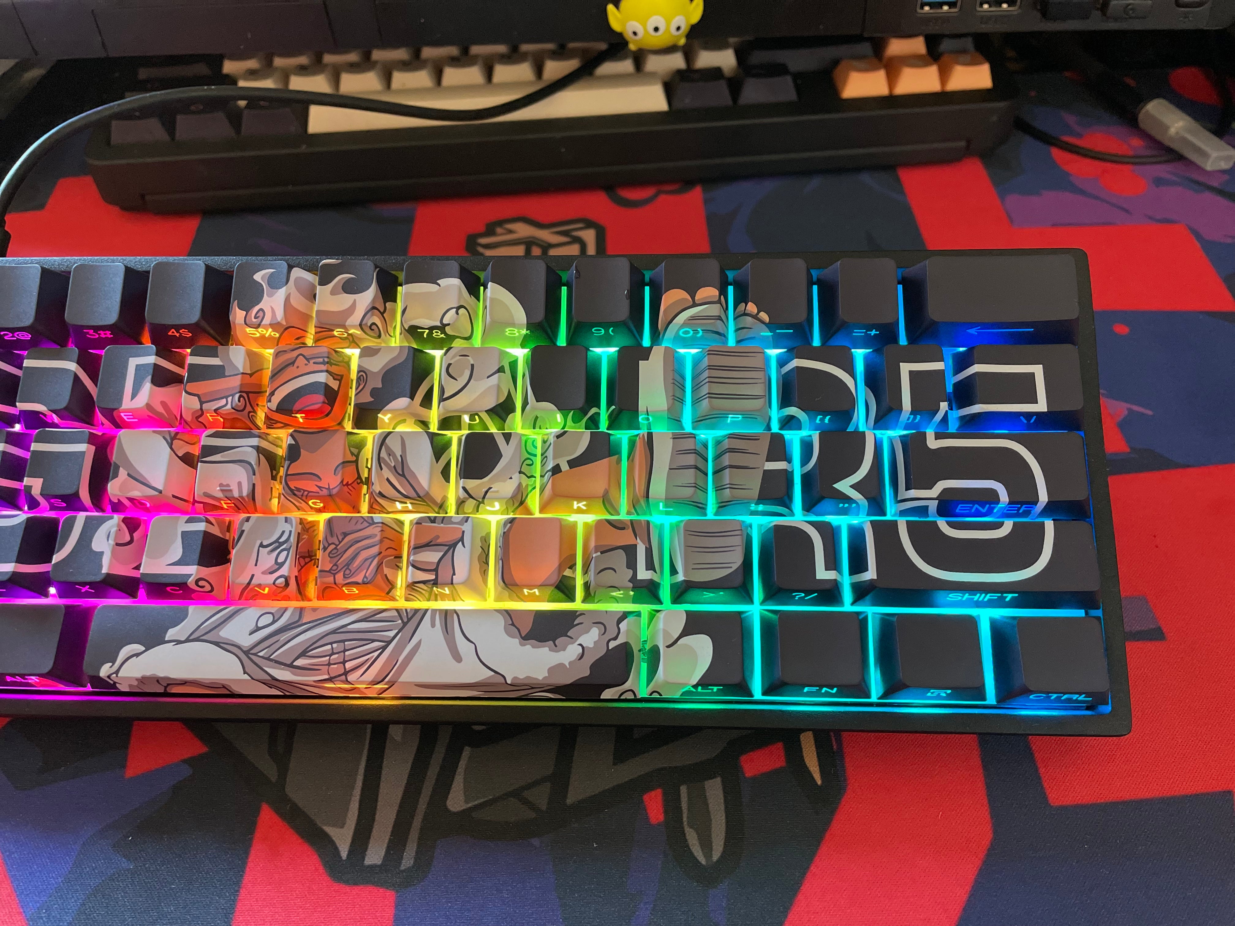 One Piece Gear 5 Monkey D Luffy Custom Keycaps Set For Cherry MX Mechanical Keyboards Thumbnail 3